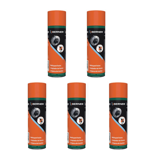 Confezione 5 pezzi – Sgrassatore freni Berner 500 ml